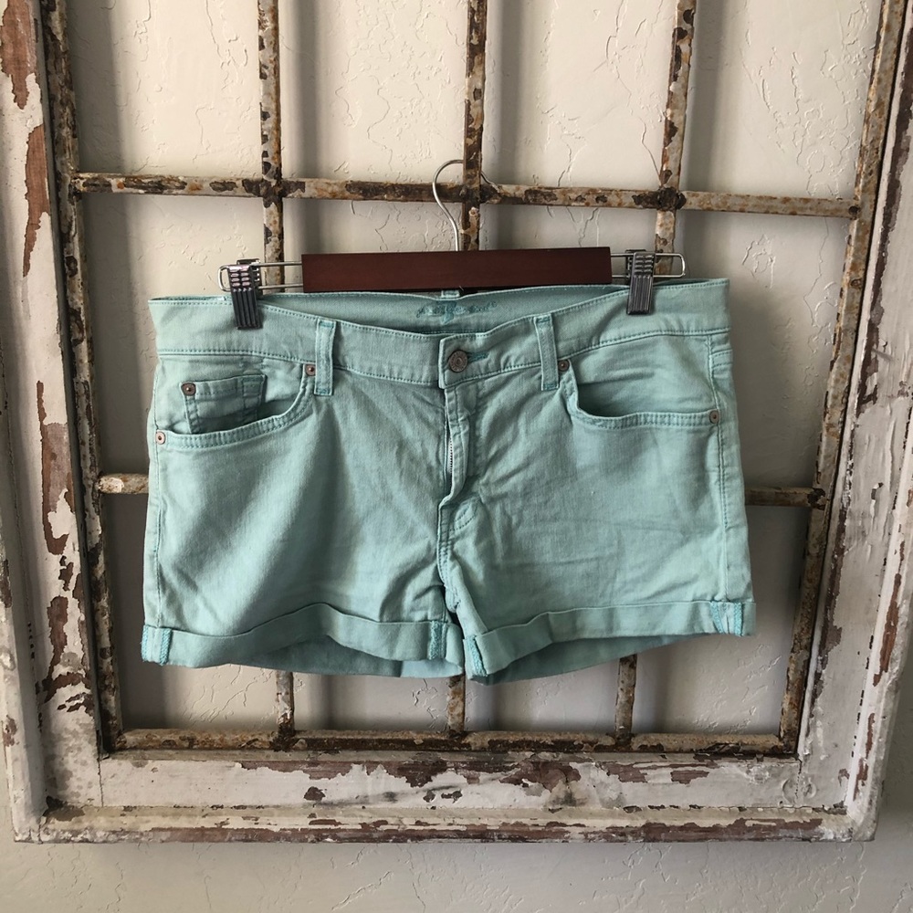 Blue green 7 for all mankind shorts